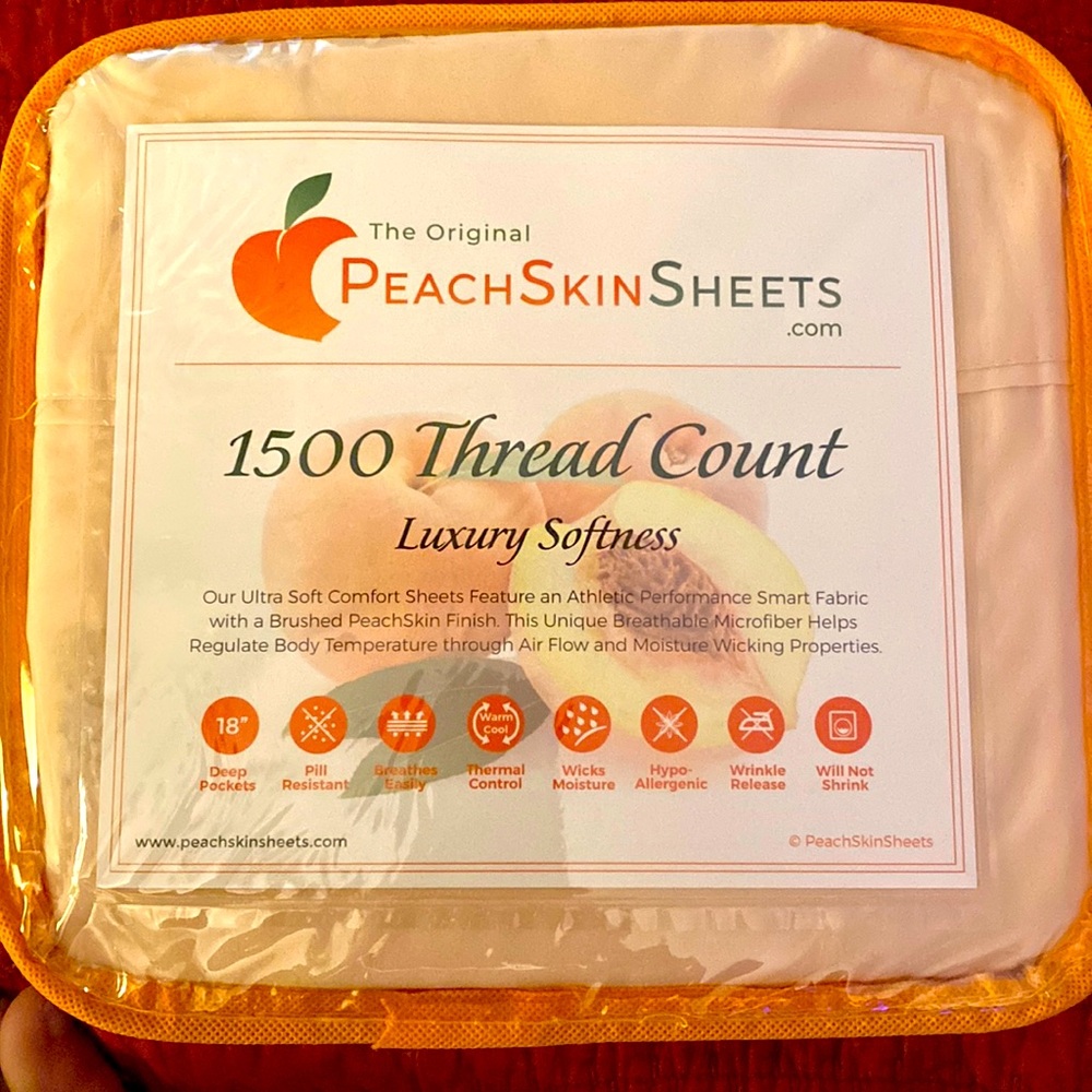 NEW the original peach skin sheets queen size